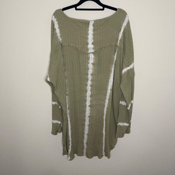 NWOT Free People Intimately Free Little Dream Tie Dye Top Green - Size M - Picture 3 of 3